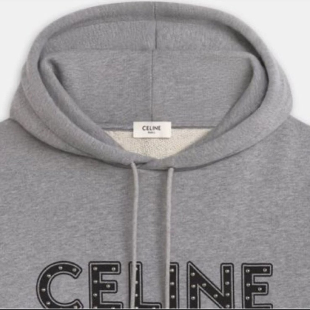 CELINE studded gray hoodie - Picture 4 of 10